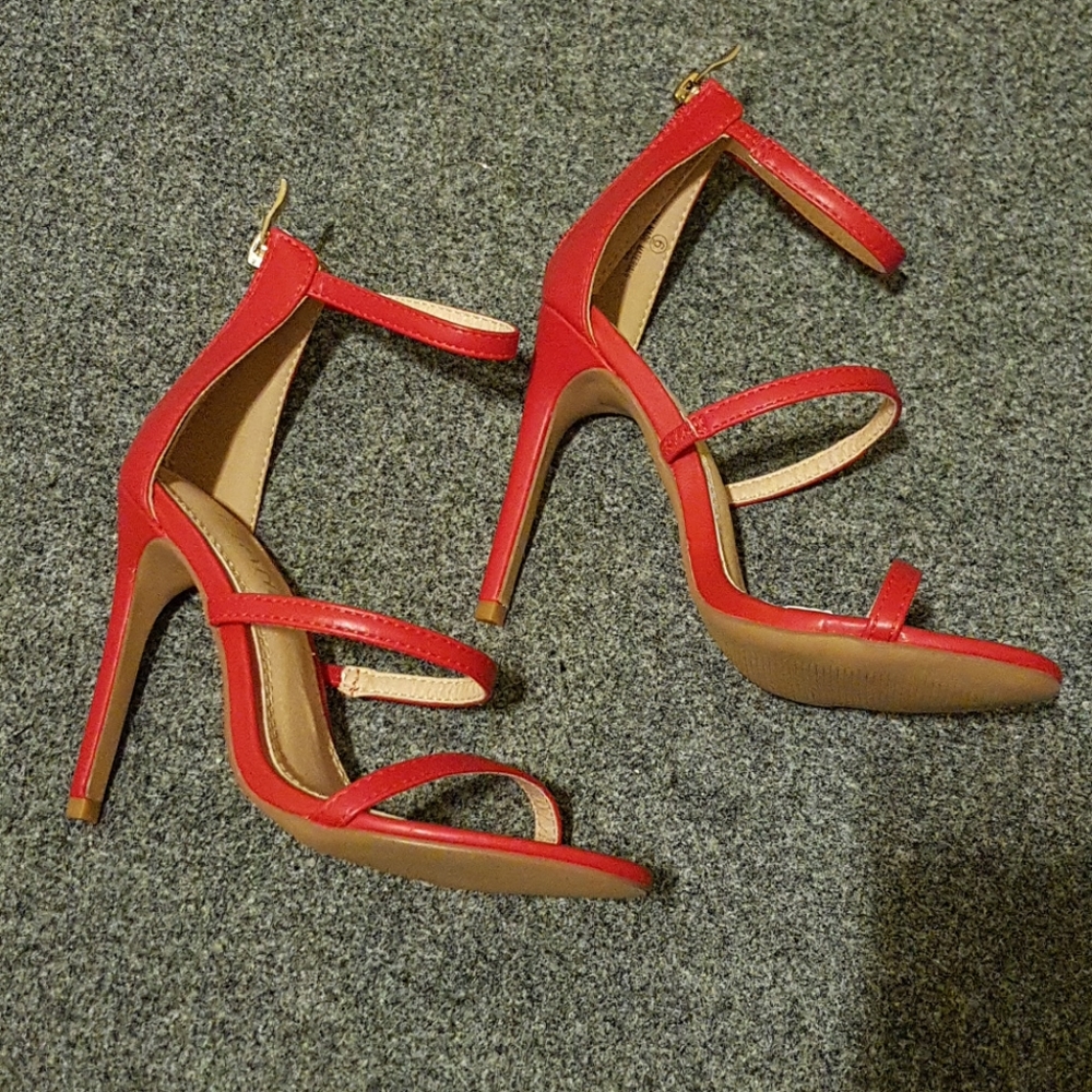 Red Strappy Heels